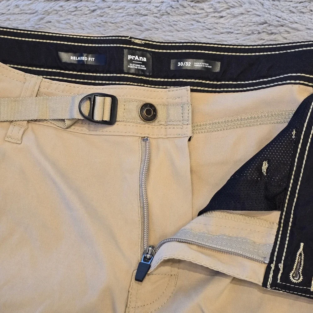 Prana Zion Relaxed Fit Cargo Pants Mens‎ 30x32 Tan Nylon Stretch Hiking Outdoor